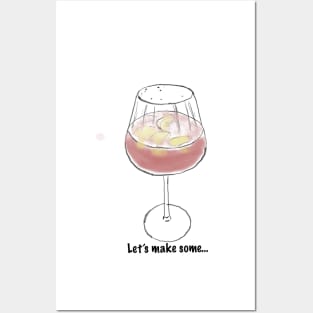 sangria red wine Posters and Art